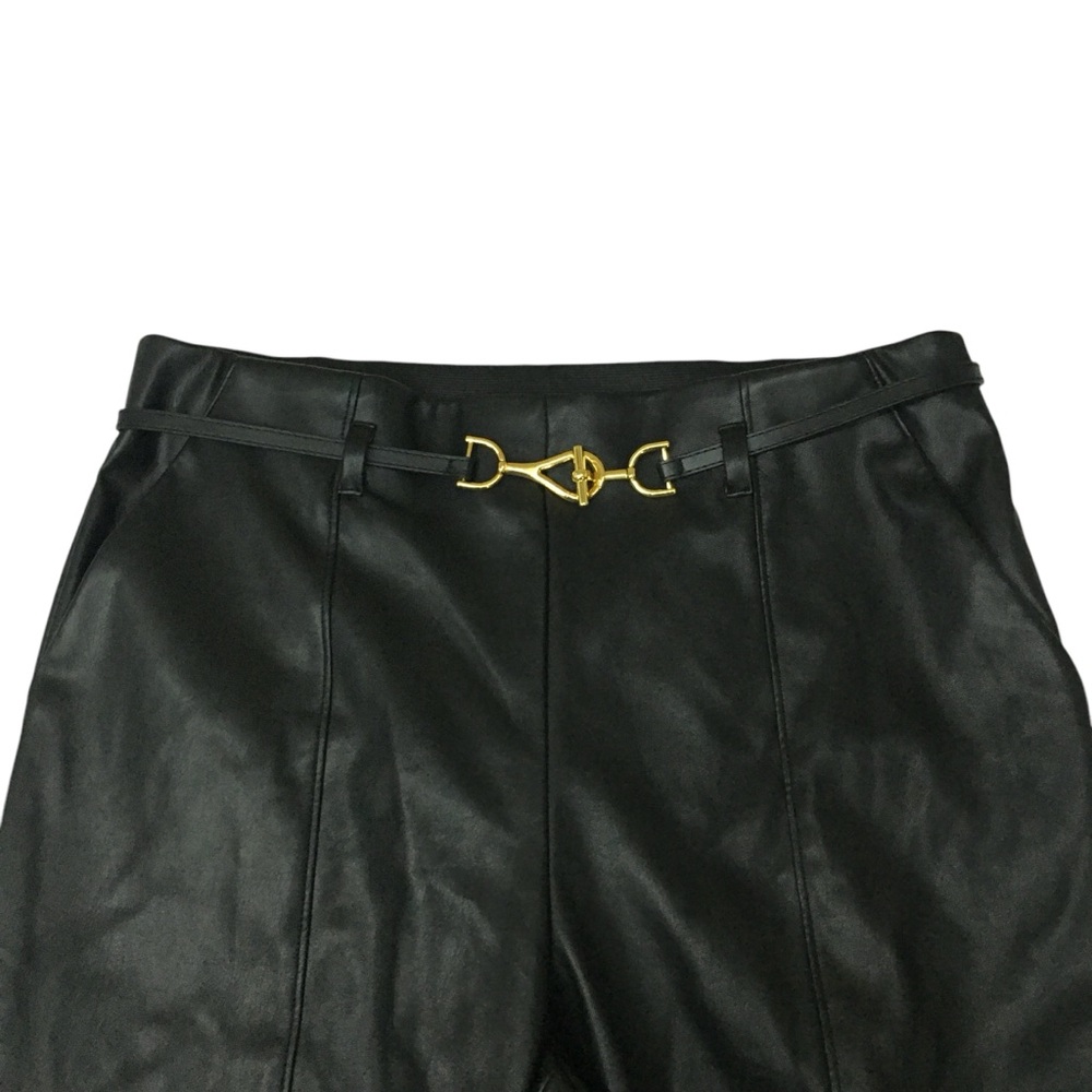 INC Black Vegan Faux Leather High Waisted Pants - Women’s 16 - Picture 10 of 13